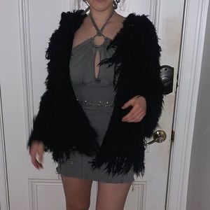 Black Shag Free People Cardigan